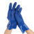 希盒防油耐酸碱手套耐油手套全浸塑橡胶止滑磨砂手套GL022 蓝色