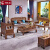 家具鸡翅木沙发新中式实木客厅茶几组合大户型全套家用十件套 沙发双人位 组合