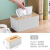 谋福 纸巾盒 简约抽纸盒多功能汽车餐巾纸盒 白色(2个装)