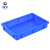固乡 加厚塑料方盘 长方形周转箱浅盘托盘物流箱流水线储物箱零件盒养殖盘 蓝色1号370*250*65mm