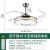 雷士照明（NVC）2024新款风扇吊扇灯客厅卧室餐厅电扇一体化隐形风扇吊灯 48寸银三色+遥控