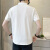 SSISTERS品牌高端白色短袖体恤男士设计感翻领POLO衫夏季新款潮牌修身冰丝 黑色 M