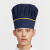 厨师帽子男工作帽透气餐厅餐饮厨房女布帽蘑菇帽防尘油烟 小圆帽白色 带松紧