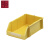 工创优品 零件盒组合式塑料加厚斜口收纳物料零散螺丝盒仓储货架盒R6黄色 500*380*240mm