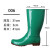 日用工业PVC女式时尚橡胶鞋中高防滑水鞋 雨鞋劳保筒雨靴 绿色 35