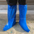 山头林村50只一次性塑料长筒靴套防水耐磨加厚鞋套下雨户外养殖畜牧蓝色 透明塑料靴套1000只(橡筋款) 均码