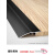 历修（LIXIU）铝合金收边条压边条木地板门槛高低扣落差压条瓷砖过门收边条 黑色-小落差(适用0.7-1.5cm落差 0.9m