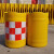 防撞桶圆柱形滚塑防撞桶道路交通塑料隔离墩注水分流桶警示反光桶 滚塑1200mm*700mm*上宽100下款200