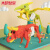 木玩世家侏罗纪恐龙儿童玩具公园泥头车手工diy材料立体3d拼图模型5 快乐动物园-马