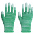 涂指涂掌手套劳保耐磨工作防滑薄款透气夏季电子厂工作 绿色条纹涂指(36双) S