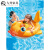 贝意品婴幼儿水上浮儿童游泳圈宠物小船浮排气垫充气游泳池 摩托艇小船+黄脚泵 适合0-8岁