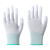 PU手套浸塑胶涂指尼龙劳保工作耐磨防滑薄款涂掌电子无尘夏 条纹涂指手套-绿色-12双 S