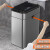 智能感应式垃圾桶厨房自动打包客厅厕所卫生间办公室大号 9L不锈钢色无打包功能[卫生间 12L以上
