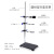 方座支架微型大号铁架台 塑料金属蝴蝶夹滴定台全套方座支架滴定台铁圈十字夹烧瓶试管夹初中化学实验室器 国标大铁圈