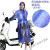 带袖连衣裙雨衣踏板电动车旅游韩国时尚成人徒步有袖步行雨衣雨裙 紫蓝色(波点) XL