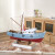 室内美式帆船模型复古怀旧渔船木船摆件一帆风顺客厅桌面装饰品 (航远)22cm