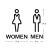 立体男女洗手间标识创意卫生间标识牌卫生间指示牌厕所门牌WC标牌 金拉丝男女一对 20x6cm