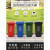 四色垃圾分类垃圾桶商用大号带盖小区户外大容量脚踏学校环卫箱 100升分类桶(蓝色/可回收物)