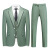 万堡瑞2024春季新款套装男士三件套英伦时尚休闲韩版修身新郎结婚男装 草绿色 S