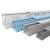 PVC配线槽电箱控柜U型走线槽明装工业行线理线塑料阻燃开口线槽 20 20 浅灰色(单价是1米价）