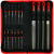 莎庭（SARTILL）16件17件19件套装锉刀工具包收纳 金属钢锉挫刀矬子磨铁打磨工具 红色B9手柄17件套小黑钢丝刷