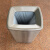 不锈钢垃圾桶30L大容量走廊公司电梯洗手间敞口无盖擦手纸 20升砂银钢 长32*宽26*高48cm