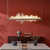 定制简约现代新中式长条形餐厅吊灯中国风禅意冰山茶室书房样板间 8006-150CM