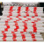 适用直销PVC电力拉线警示管红白反光防护套管单开跨路防撞杆安全标志 40双开2米