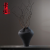卡丝拉狄陶瓷花瓶侘寂风黑色不规则轻奢现代创意家居客厅插花器样板房软装 侘寂风黑色A款
