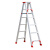 南盼 R 人字梯加厚折叠梯子双侧梯工程梯 铝合金梯子1.8米高红