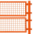 来禹 工厂车间仓库防护隔离网室内外设备铁丝围栏隔断框架（现场测量定制） 双层隔离网 2*2M 橘色（含一柱）