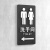 户外竖式洗手间门牌男女卫生间指示牌公共厕所方向指引牌大号带箭头左右方向导视牌温馨提示牌3d立体标志定 银色 男+女（一对） 24x9cm