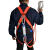 全身五点式安全带高空作业户外保险带电工耐磨缓冲包安全绳双挂钩 单小钩18米