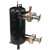 高效罐换热器5-25匹冷凝器蒸发器空调空气能热交换器管壳式换热器 15匹410高效罐实心4管+接头