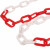 巨成 PVC连接链条 警示链 反光警示链条 黄黑塑料连接链 3米/根 红白