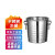 撼顿 不锈钢虎头水桶商用清洗桶清洁水桶【冰粒桶1L+冰夹】ZTT0866