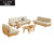 小米明珠实木云朵沙发欧式侘寂小户型单人客厅三人布艺沙发 1+3组合 0cm 其他