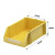 工创优品 零件盒组合式塑料加厚斜口收纳物料零散螺丝盒仓储货架盒H4黄色 390*250*150mm