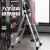阿笛莫（ADIMO） 梯子家庭用品加厚碳钢人字梯五步折叠梯加宽踏板登高工程梯 红色