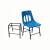 防静电凳子椅子注塑靠背椅工作椅流水线椅无尘车间椅 工厂办公室实验室椅 22管加固蓝色