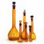 KAIJI LIFE SCIENCES容量瓶标准口具塞3.3高硼硅玻璃定量瓶细颈梨形瓶带检定证书棕色5ml,100只1箱