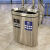 不锈钢垃圾分类垃圾桶可回收其他垃圾公共场合立式烟灰缸一体大堂 2分类 干湿翻盖中号