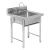 稳斯坦  商用不锈钢水池 厨房水槽洗碗洗菜盆带支架存储池 加厚60*60*80单槽 W5557