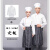 磐古精工食堂厨师工作服厨师服长袖订做防水 短袖+围裙+帽子 3XL 