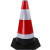 橡胶路锥雪糕筒 塑料锥形帽桶 反光安全路障伸缩圆锥 警示牌柱隔离墩 EVA-高69cm-重5斤