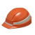希凡里安全帽施工地便携伸缩可折叠出差头盔 橙色+白色条