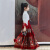 耀王马面裙女童2024新款夏季套装儿童中国风汉服女孩六一唐装演出服 红色（上衣+裙子） 150