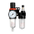 空压机油水分离器气源处理器气动二联件减压调压阀AFC2 白色AFC2000+2个6MM接头