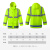 反光雨衣建筑施工保安荧光防水外套环卫保安巡逻防风可印字 206款300DPU上衣XXL码