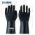 兰浪（LANON）V330BK丁腈防化手套耐酸碱耐油防滑 ESD防静电手套工业 黑色 XL
